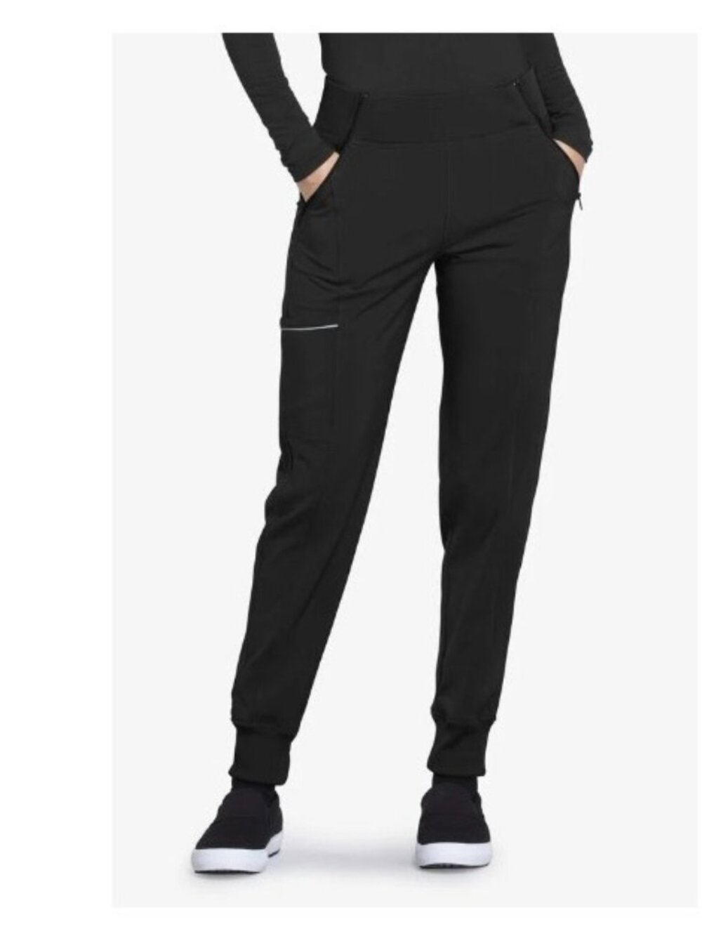 CHEROKEE Infinity mid rise jogger Women’s Scrub Pant CK110 -Black -Large (Tall)